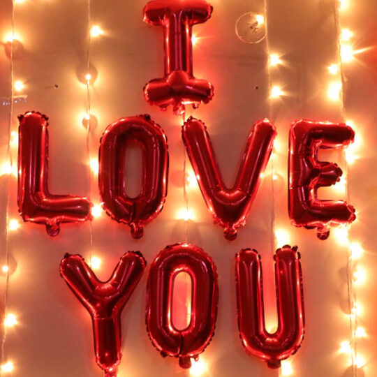 I love you foil balloon