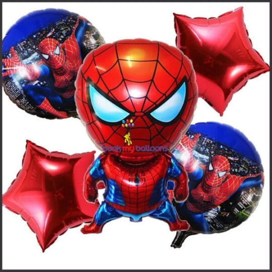 Spider man theme 5 pes foil set