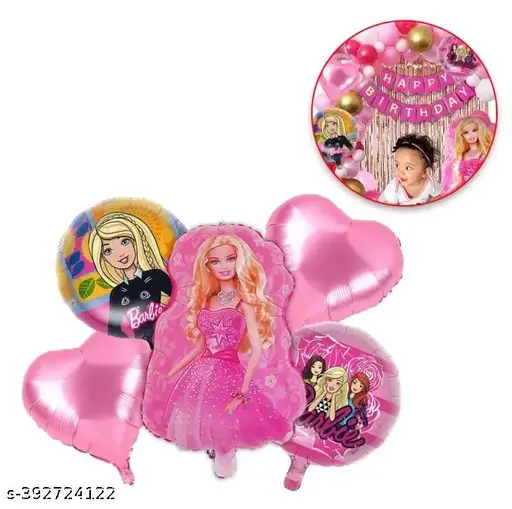 Barbie doll theme 5 pes foil set
