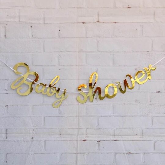 Baby shower cursive banners