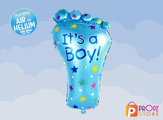 Boy foot foil balloon