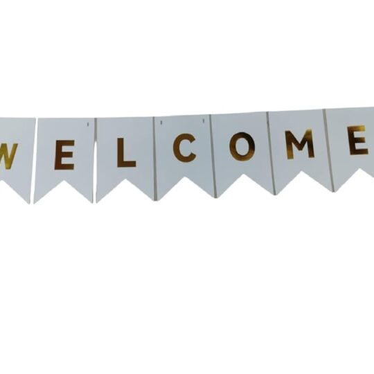 Welcome paper banner